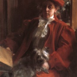 《艾玛和斑点狗，》安德斯·左恩(Anders Zorn)高清作品欣赏