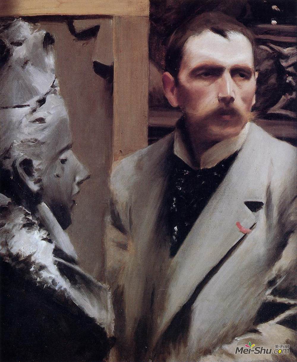 《自画像》安德斯·左恩(anders zorn)高清作品欣赏