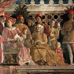 安德烈亚·曼特尼亚(Andrea Mantegna)高清作品:The court of the Gonzaga (detail)