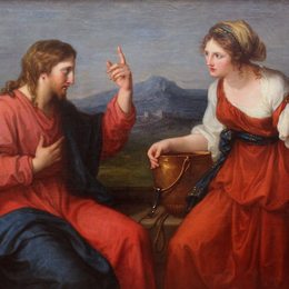 《基督和撒玛利亚妇人在井边》安吉莉卡·考夫曼(Angelica Kauffman)高清作品欣赏