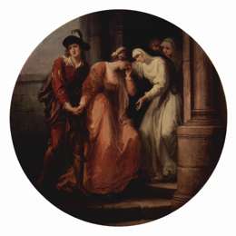 安吉莉卡·考夫曼(Angelica Kauffman)高清作品:Farewell of Abelard and H&amp;ampéloise