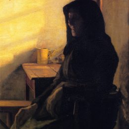 《一个盲人的女人在她的房间里》安娜·安彻(Anna Ancher)高清作品欣赏