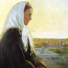 《在坟墓里》安娜·安彻(Anna Ancher)高清作品欣赏