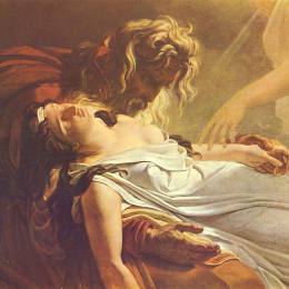 路易杰罗德特德·特里奥松(Anne-Louis Girodet)高清作品:Malvine, Dying in the Arms of Fingal