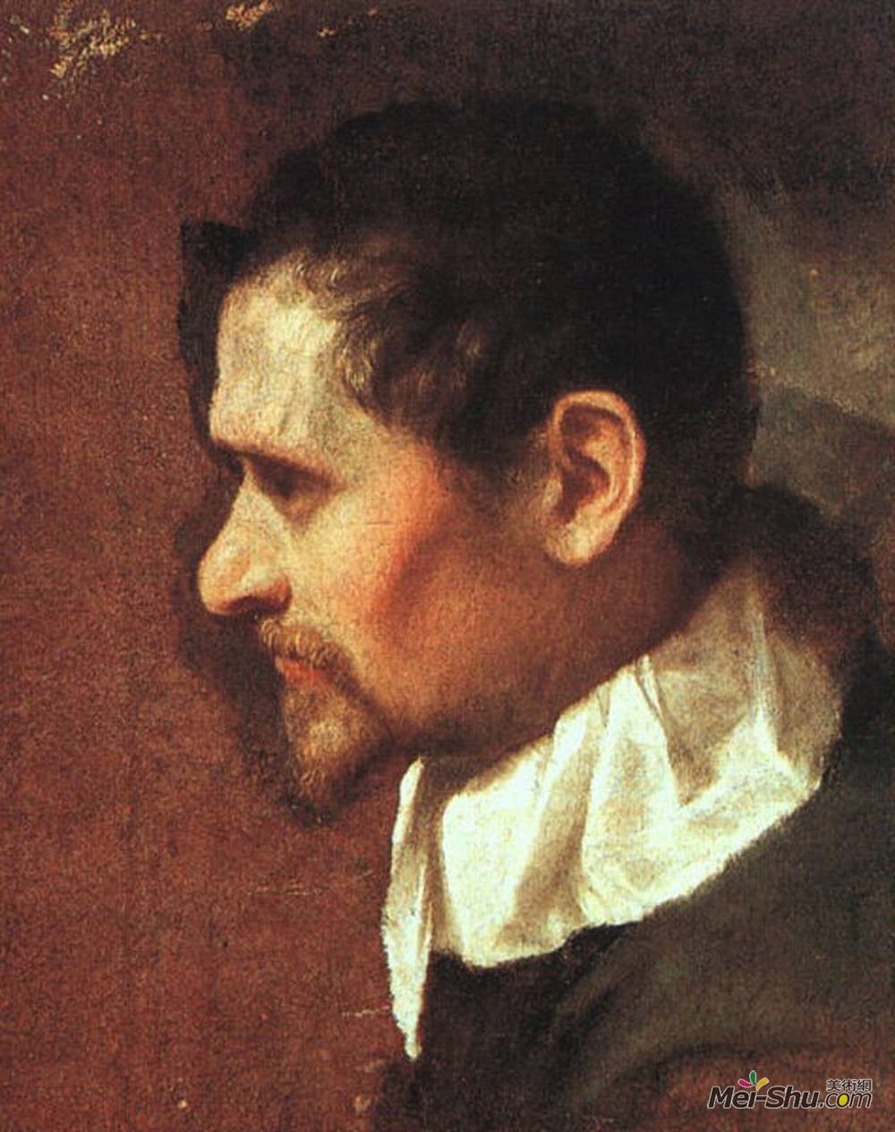 annibale carracci安尼巴尔·卡拉奇油画4074《侧面自画像》安尼巴尔