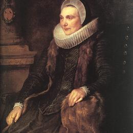 安东尼·凡·戴克(Anthony van Dyck)高清作品:Maria Bosschaerts, Wife of Adriaen Stevens