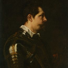 安东尼·凡·戴克(Anthony van Dyck)高清作品:Portrait of a Military Commander bust length in Profile in D