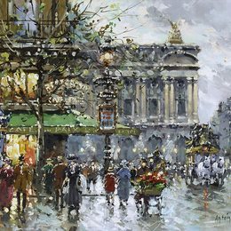 安托万布兰查德(Antoine Blanchard)高清作品:Caf&amp;ampé de la Paix Opera