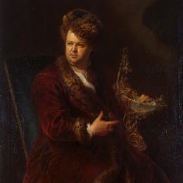 安托·内佩斯(Antoine Pesne)高清作品:Portrait of Johann Melchior Dinglinger