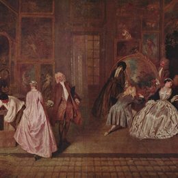 让·安东尼·华多(Antoine Watteau)高清作品:LEnseigne de Gersaint