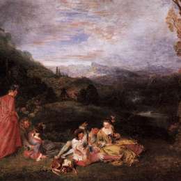 《和平的爱》让·安东尼·华多(Antoine Watteau)高清作品欣赏