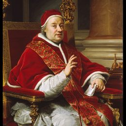 《教皇克莱门特十三世的肖像》安东·拉斐尔·门斯(Anton Raphael Mengs)高清作品欣赏