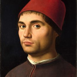 《男人肖像》安东内洛·德·梅西纳(Antonello da Messina)高清作品欣赏