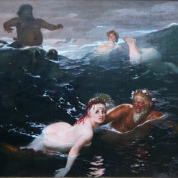 《在波浪中嬉戏》阿诺德·勃克林(Arnold B&amp;amp#246cklin)高清作品欣赏