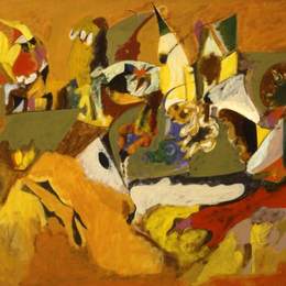 《金棕色绘画》阿希尔·戈尔基(Arshile Gorky)高清作品欣赏