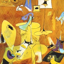 《Betrothal II》阿希尔·戈尔基(Arshile Gorky)高清作品欣赏