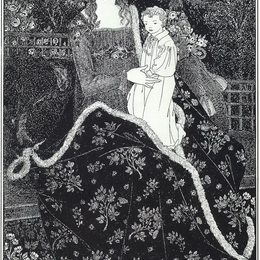 《圣诞贺卡》奥博利·比亚兹莱(Aubrey Beardsley)高清作品欣赏