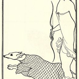 奥博利·比亚兹莱(Aubrey Beardsley)高清作品:Atalanta in Calydon with the Hound