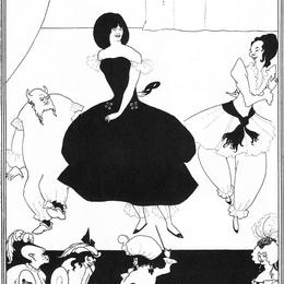 奥博利·比亚兹莱(Aubrey Beardsley)高清作品:Ballet of Marionettes II