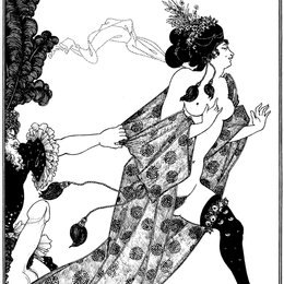 奥博利·比亚兹莱(Aubrey Beardsley)高清作品:Cinesias Entreating Myrrhina to Coition