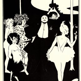 奥博利·比亚兹莱(Aubrey Beardsley)高清作品:Design for the Frontispiece to &amp;ampquotPlays&amp;ampquot by