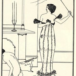 《充分而真实地描述伯爵拉文的精彩使命》奥博利·比亚兹莱(Aubrey Beardsley)高清作品欣赏