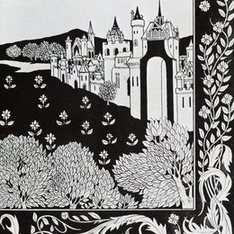 奥博利·比亚兹莱(Aubrey Beardsley)高清作品:How Queen Guenever rode on Maying II