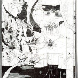 奥博利·比亚兹莱(Aubrey Beardsley)高清作品:Illustration to &amp;ampquotSiegfried&amp;ampquot, Act II