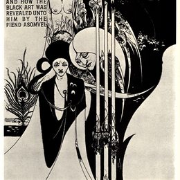 《一个新手和黑人艺术是如何向他显露出来的》奥博利·比亚兹莱(Aubrey Beardsley)高清作品欣赏