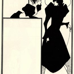 《海报广告“老处女的纸条和放大器”》奥博利·比亚兹莱(Aubrey Beardsley)高清作品欣赏