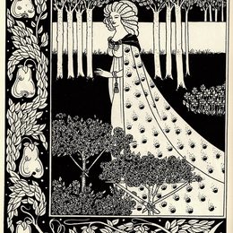 奥博利·比亚兹莱(Aubrey Beardsley)高清作品:The Beale Isoud at Joyous Gard