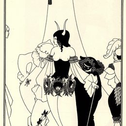 《红色死亡的面具》奥博利·比亚兹莱(Aubrey Beardsley)高清作品欣赏