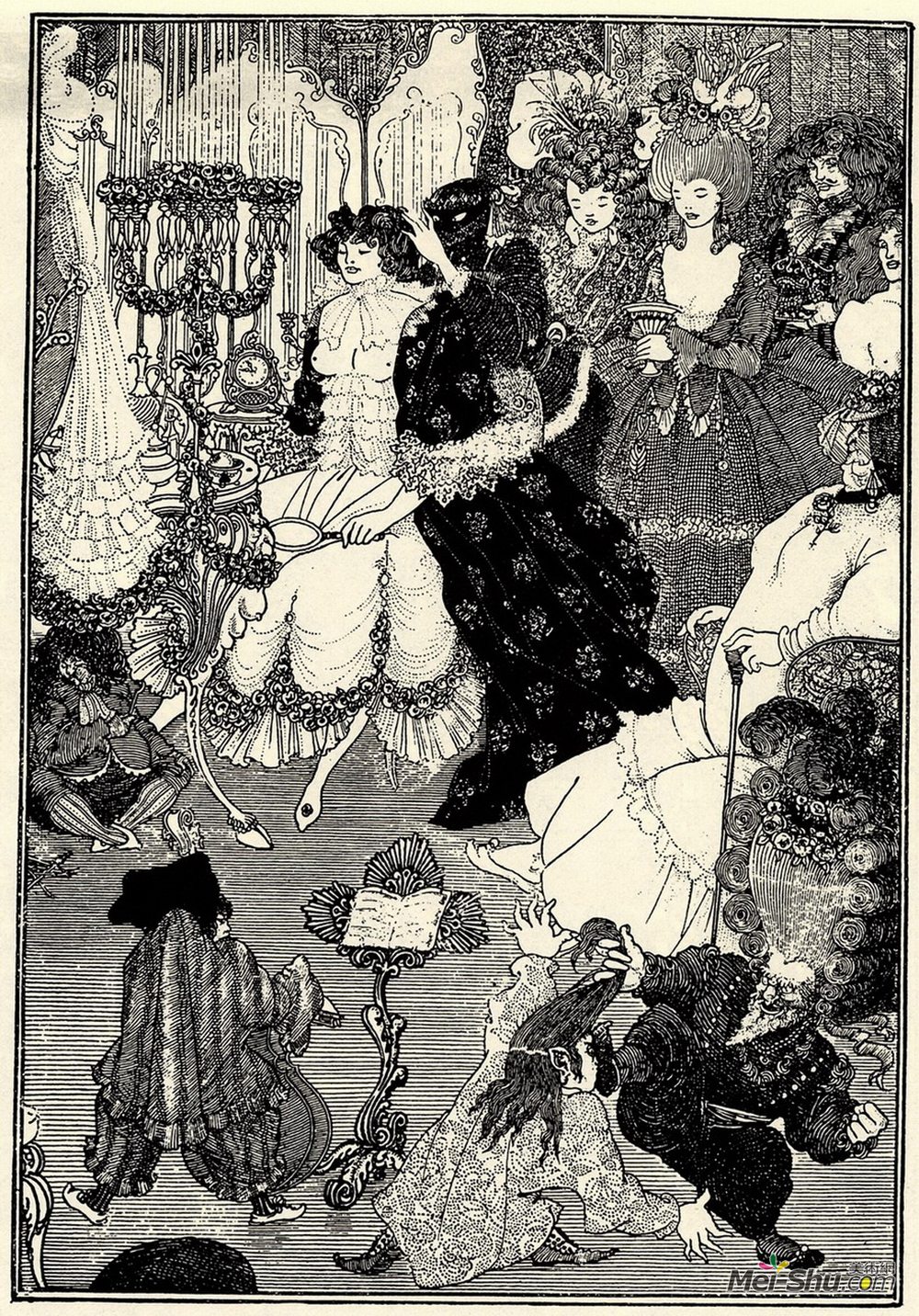 《海伦的马桶》奥博利·比亚兹莱(aubrey beardsley)高清作品欣赏