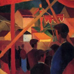 《走钢丝者》奥古斯特·麦克(August Macke)高清作品欣赏