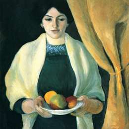 《苹果肖像画》奥古斯特·麦克(August Macke)高清作品欣赏