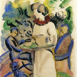 《午后花园》奥古斯特·麦克(August Macke)高清作品欣赏