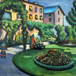 《加滕比尔德》奥古斯特·麦克(August Macke)高清作品欣赏