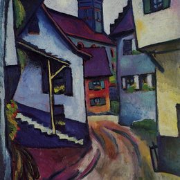 《坎登教堂街》奥古斯特·麦克(August Macke)高清作品欣赏
