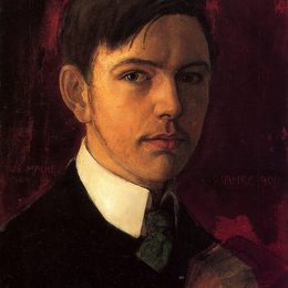《自画像》奥古斯特·麦克(August Macke)高清作品欣赏