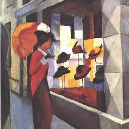 《帽子店》奥古斯特·麦克(August Macke)高清作品欣赏