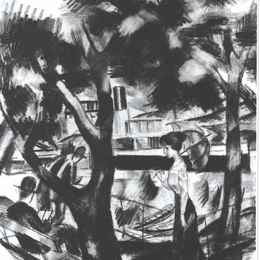 《水上之路》奥古斯特·麦克(August Macke)高清作品欣赏