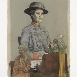 奥斯汀·奥斯曼·斯帕(Austin Osman Spare)高清作品:Dame Maud Mccarthy Gbe Rrc- the Matron-in-chief in France of