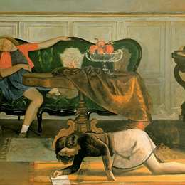 《客厅》巴尔蒂斯(Balthus)高清作品欣赏