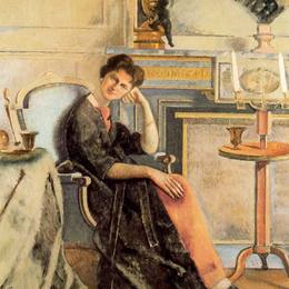 巴尔蒂斯(Balthus)高清作品:Portrait of Baroness Alain de Rothschild