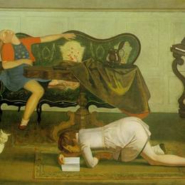 《客厅》巴尔蒂斯(Balthus)高清作品欣赏