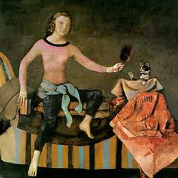 《镜子里的猫》巴尔蒂斯(Balthus)高清作品欣赏