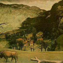 《牛的山水》巴尔蒂斯(Balthus)高清作品欣赏