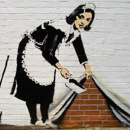 《法国女佣》班克斯(Banksy)高清作品欣赏