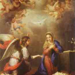 《报喜》巴托洛梅·埃斯特万·穆立罗(Bartolome Esteban Murillo)高清作品欣赏
