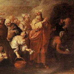 巴托洛梅·埃斯特万·穆立罗(Bartolome Esteban Murillo)高清作品:Moses and the water from the rock of Horeb